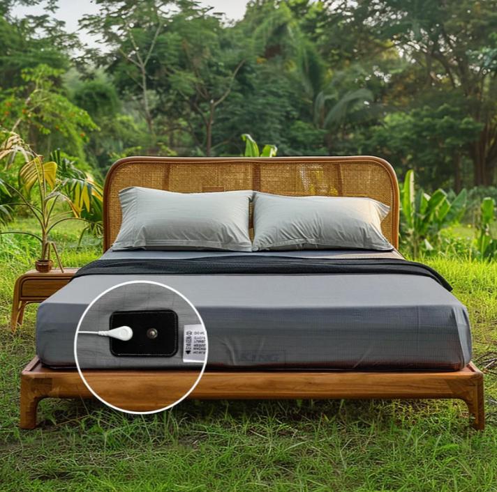 89*264CM Grounding Sheet with Silver Fiber Technology | Anti-Inflammation, Better Sleep & Energy Boost  Free 4.5m Grounding Cord Included