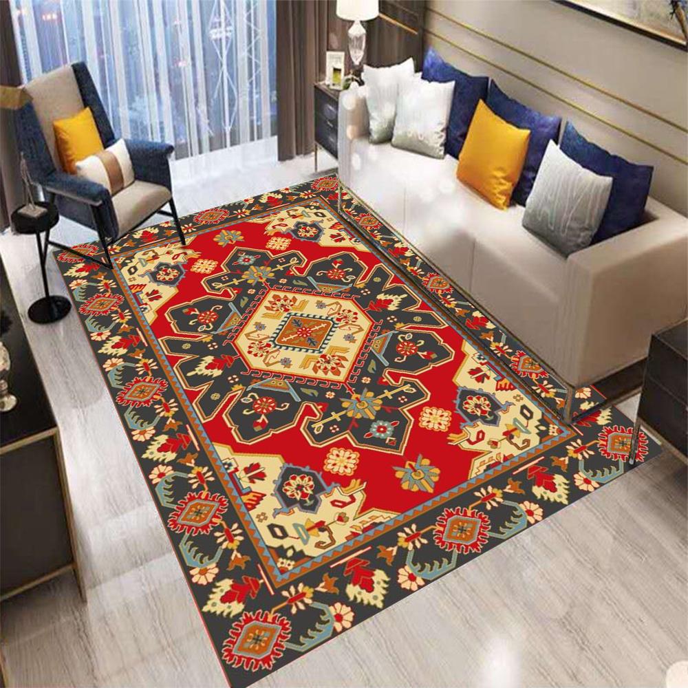 Retro Evropa Bohémský Perský Styl Koberec Obývací Pokoj Pohovka Ložnice Noční Stolek Kuchyň Vstupní Dveře Rohožka Protiskluzový Jemný Dekor Koberec