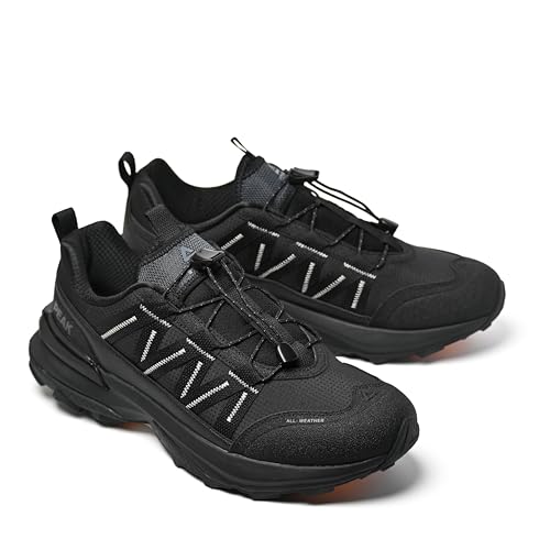 Peak TAICHI OUTDOOR EXT51371G Men's Outdoor Shoes, All Black, Size 26.0 cm, 2E
