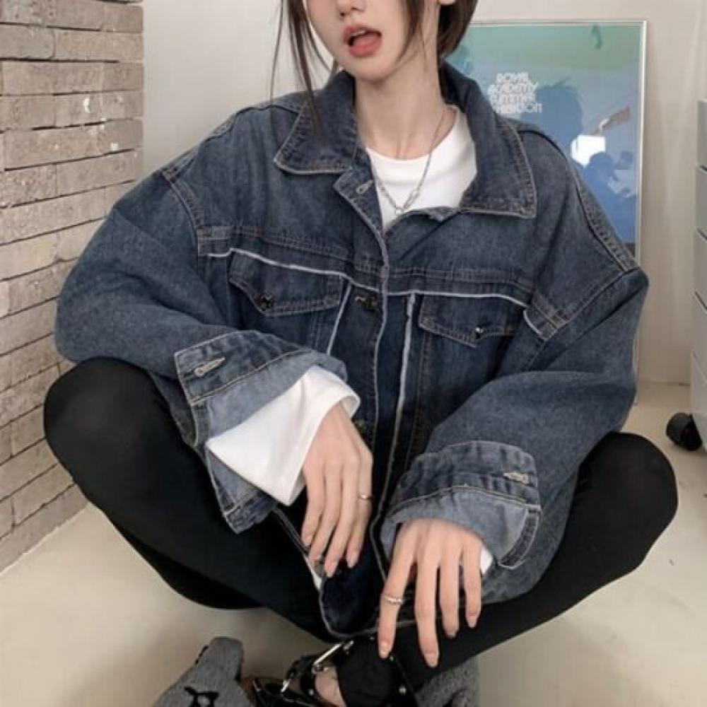 Navava Women Retro Casual Denim Jacket Nb2455