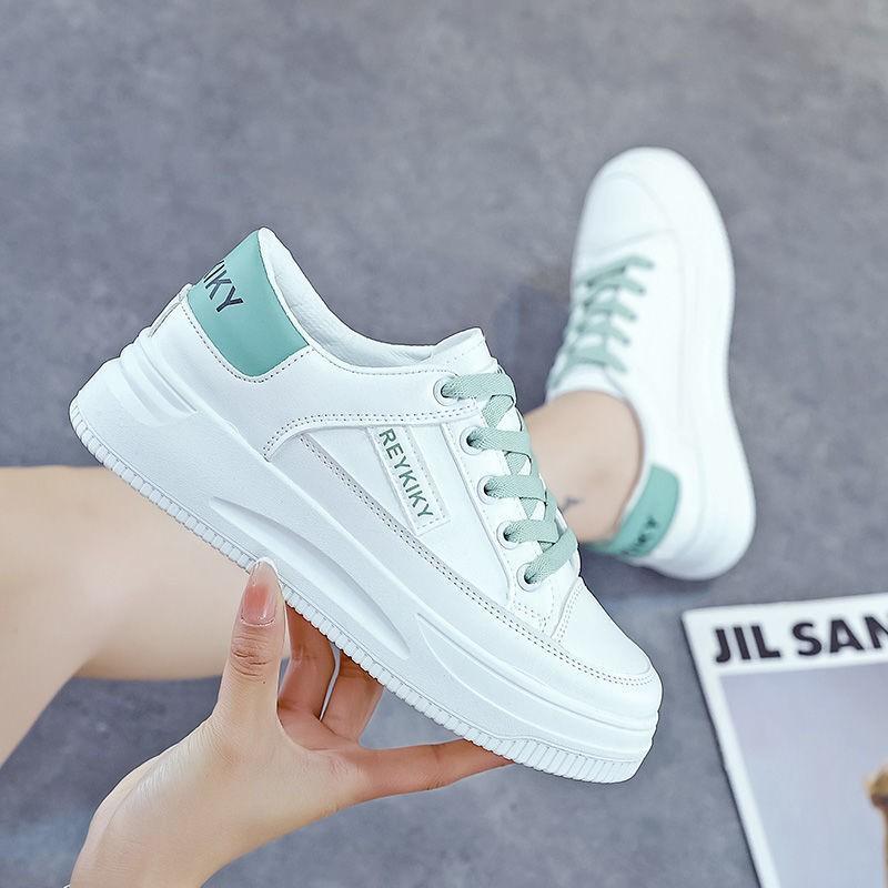 Little White Shoes Women's 2025 New Spring and Autumn Platform Shoes Korean Version of Versatile Trend Casual Women's Shoes Sports Board Shoes Women