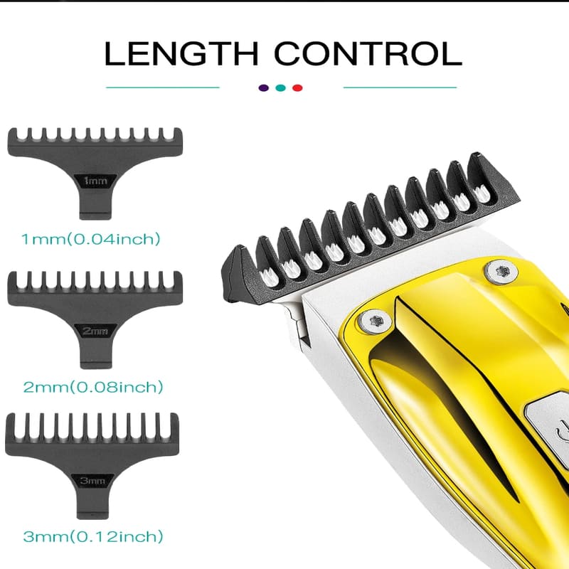 Men's Electric Smart LCD Digital Display Electric Hair Clipper Household Mini Portable Rechargeable Hair Clipper Exquisite Carved Electric Clipper