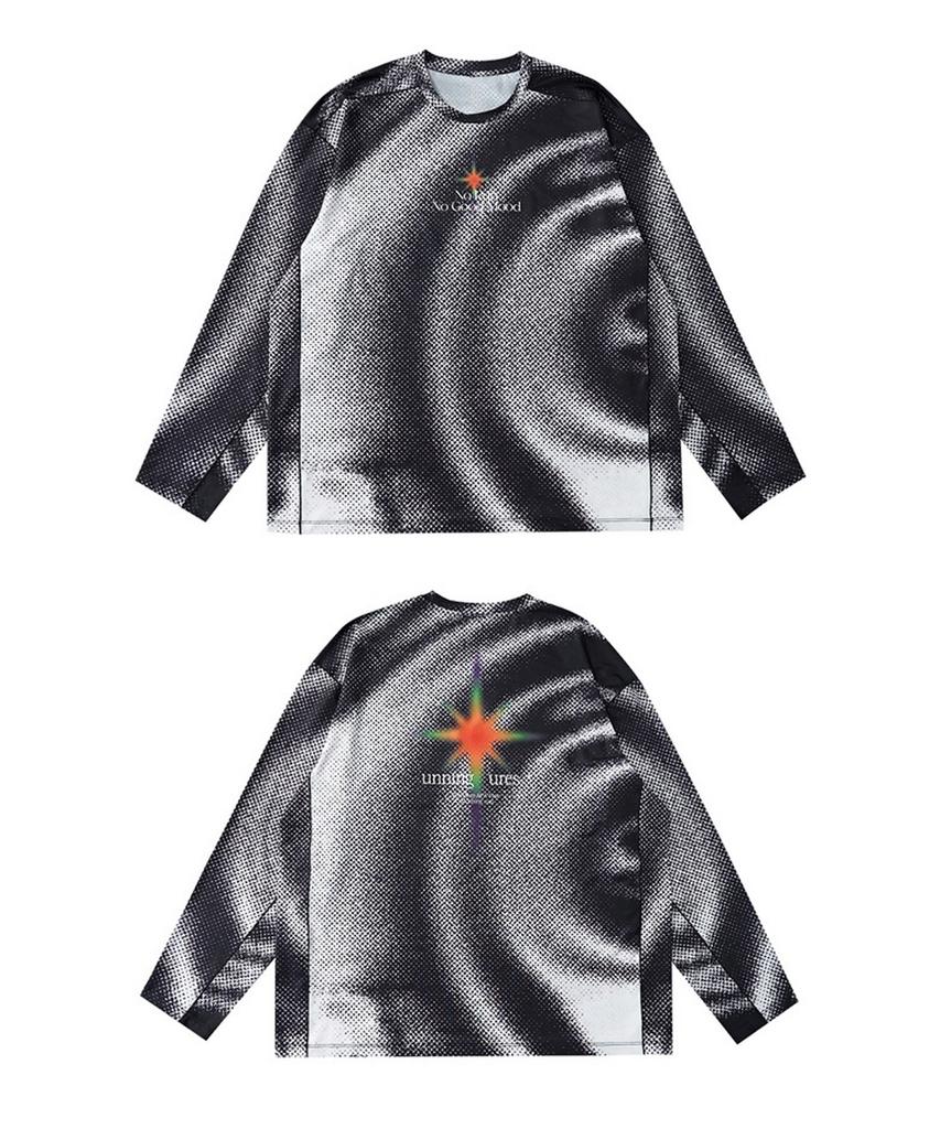 Beoteunseoul Illusion Dot Spiral Tech Oversized Long Sleeve (Black)