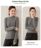 Women's Cashmere Knit Half-High Neck Sweater - Versatile Autumn/Winter Base Layer Top