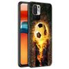 Ogień Piłka nożna Piłka nożna Silikonowe etui na telefon do Xiaomi Redmi Note 11 10 9 8 Pro 11T 10T 10S 9S 8T 9 9A 9C 9T Czarne etui Coque