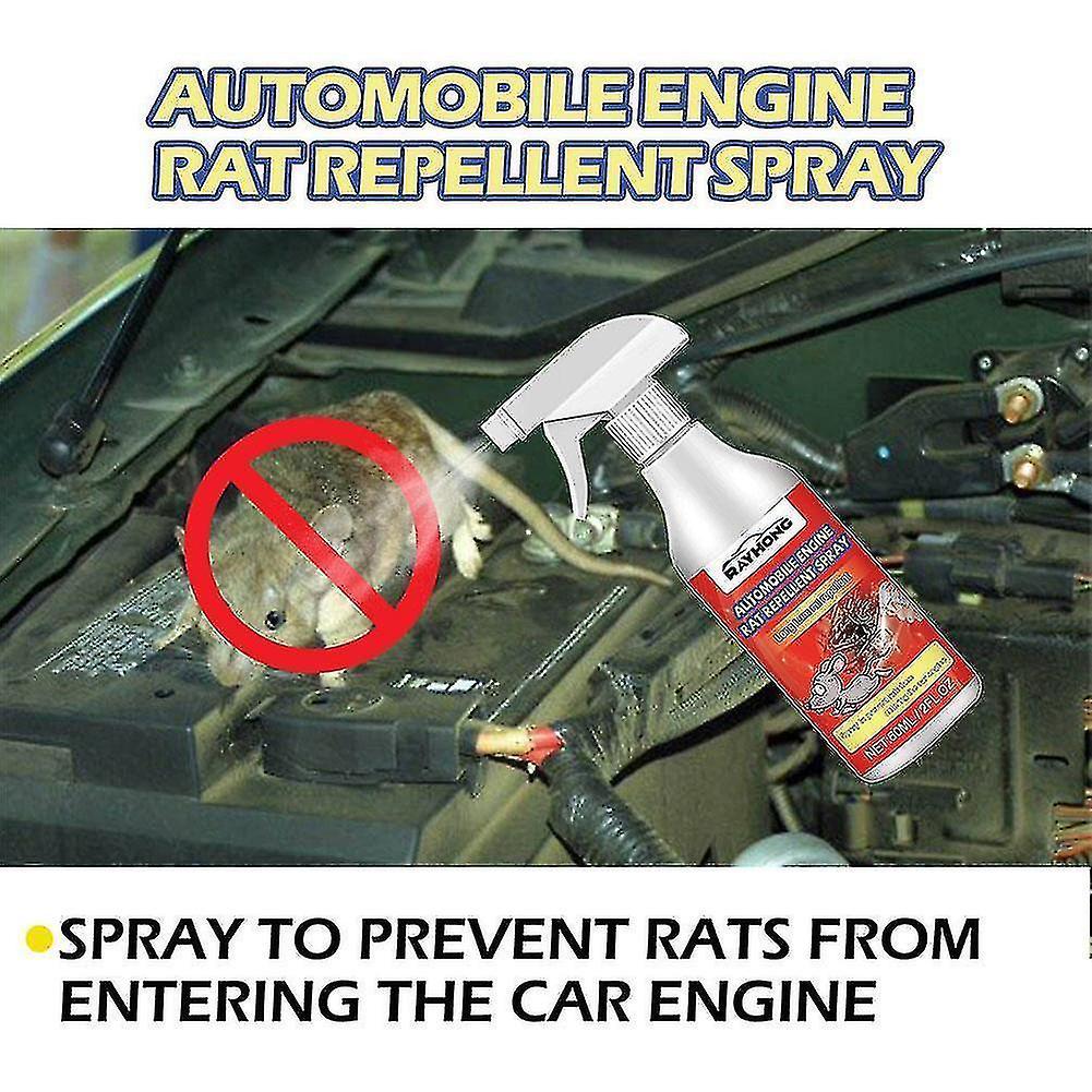 3pcs Automobile Engine Rat Mouse Repellent Spray Natural Vehicle Protection - shengX