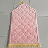 Soft Worship Kneel Travel Prayer Rug Non-slip Prayer Mat Flannel Carpet for Muslim Ramadan Embossing Floor Carpets Portable