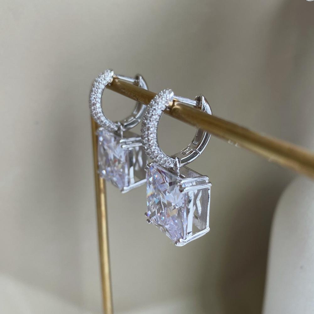 Tancise 925 Sterling Silver Zircon Earrings Drop Earrings For Women Wedding Party Gifts
