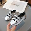 2026 Spring Children's Square Toe Leather Shoes for Baby Girls with Double Bow - New Korean Style