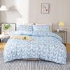 3-piece Heart-shaped Printed Duvet Cover Set-blue Gray Soft Skin-friendly Duvet Cover Bedding Set