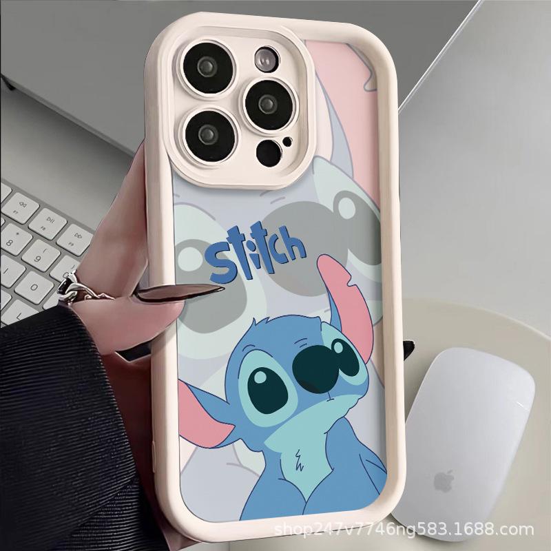 Stitch & Angel Paar Cartoon Handyhülle für iPhone 15 Pro Max, 13/14, XR, 12