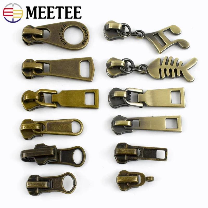 1/2/3/5M Meetee 5# Rollen-Metallreißverschlüsse mit Schiebern Tasche Schuhe Jacke Dekor Verschluss Reißverschluss nach Metern DIY Reparatur Nähzubehör