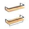 Wall Shelves Artiss 2X Floating Brackets Towel Rail Rack Diy Mount