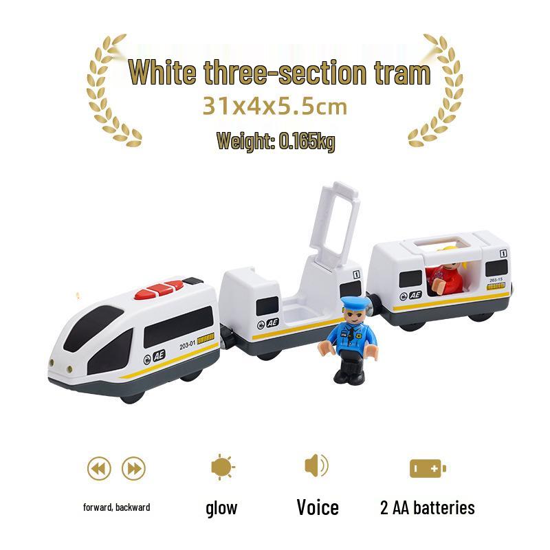 Magnetic Electric Train Engine Toy for Kids - Compatible with All Wooden Tracks