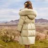 Girls' Down Cotton-padded Jacket Mid-length Winter Thickened Coat for Children