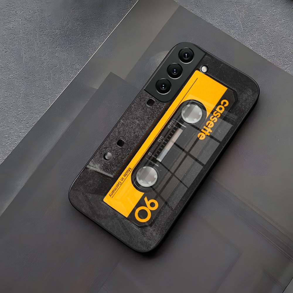 Funda Magnética para Teléfono con Cinta de Cassette de Radio y Cristal para Samsung Galaxy S23 S24 S21 S22 S20 Ultra Fe Plus A34 A16 A54 A24 A52 A53 M54