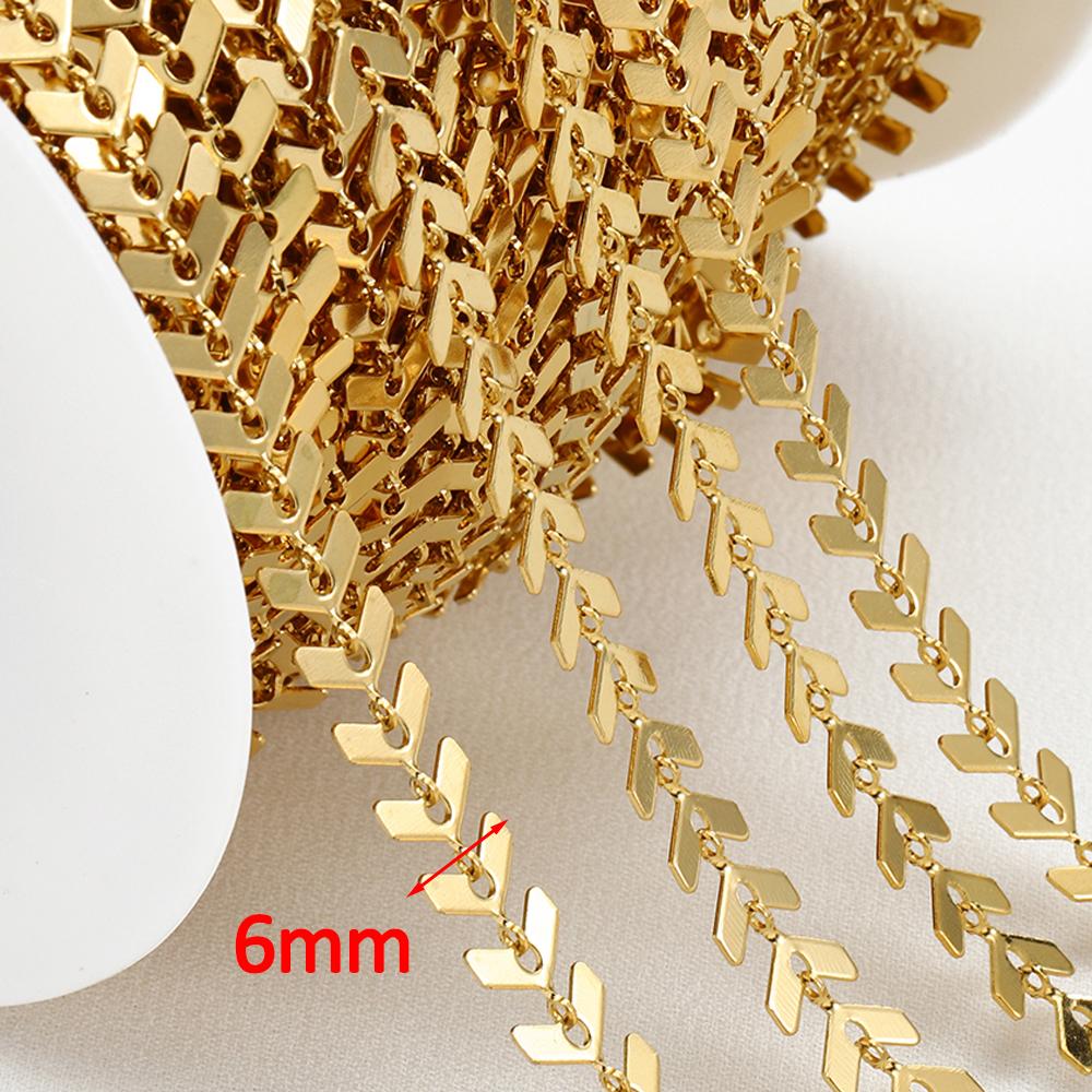 2meters Stainless Steel Cable Curb Chains for DIY Jewelry Making DIY Gold Color Tube Beads Chain Necklace Bracelet Components