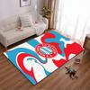 "FC Bayern München Logo Teppich Rot Blau Abstraktes Design Teppich Heimdekoration" Geeignet für die Verwendung als Anti-Rutsch-Matte für Wohnzimmer Schlafzimmer Sofas