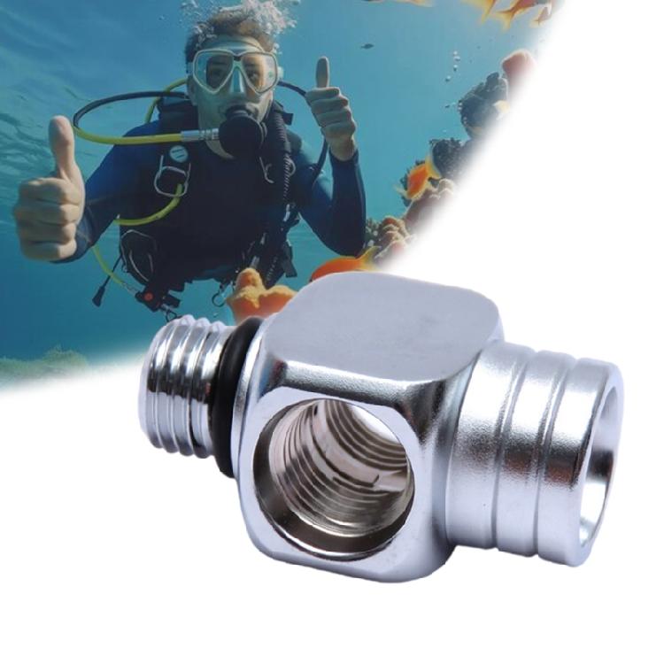 Scuba Dykning Dyk Kayaker Första Steg Högtryck 1 till 3 7/16 Adapter 3-vägs splitter för Scuba Dykning & Snorkling