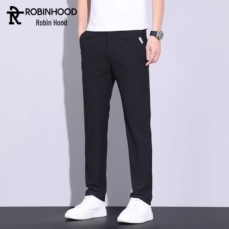 ROBINHOOD Men s Summer Ice Silk Breathable Casual Trousers 31