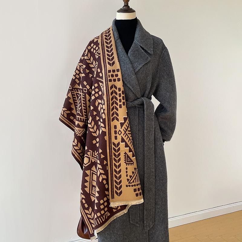 Luxury Design Winter Imitation cashmere Jacquard Scarves High Quality Women Thicken Wrap Shawl Ladies Wool Pashmina Scarf