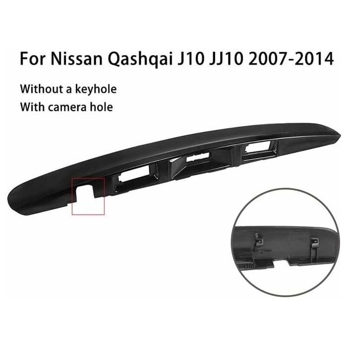 Poignée de hayon - AIMOONSA - Nissan Qashqai J10/JJ10 (2007-2013) - 90812JD20H - ABS - Noir, trou serrure &amp; caméra