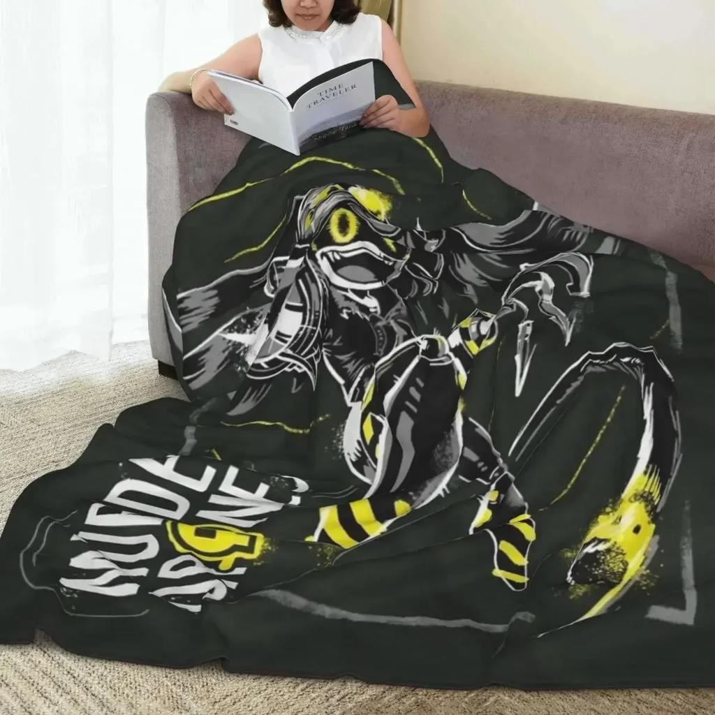 Murder Drones V Blankets Uzi Doorman Horror Flannel Throw Blanket Summer Air Conditioning Personalised Soft Warm Bedspreads