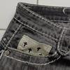 GLYDE Street Jeans New Fashion Oversized Embroidery Loose Denim Shorts Male Y2K Harajuku Retro Popular Casual High Waist Shorts Pants