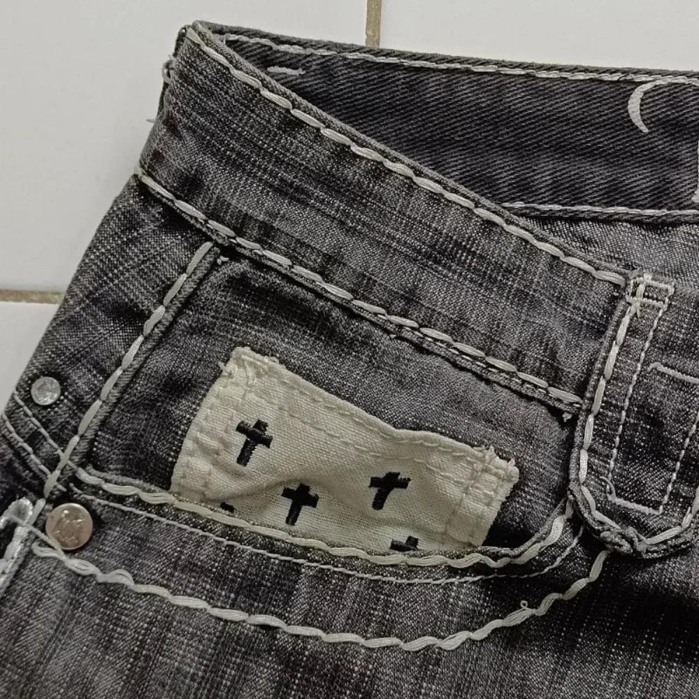 GLYDE Street Jeans New Fashion Oversized Embroidery Loose Denim Shorts Male Y2K Harajuku Retro Popular Casual High Waist Shorts Pants