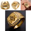 Masonic Fashion Rhinestone Symbol Ring Mens Ring Hip Hop Tide Jewelry Fashion