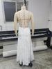European & American Style Wine Red Spaghetti Strap Sexy Evening Gown for Women
