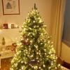Waterproof LED Christmas Star Light Strip: Dark Green Copper Wire Fairy Lights for Outdoor Decoration