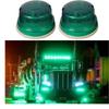 2Pc Green Round LED Marker Indicator Tail Lights 24V – Universal Trailer RV Truck Tractor Lights Compatible with Hinomoto Kubota Iseki Yanmar