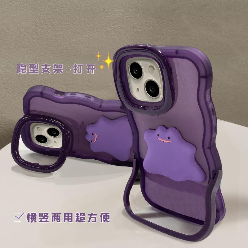 Monster doll for iphone16 iPhone case 15 double bracket 14 oblique span lanyard 13 silicone 17 simple