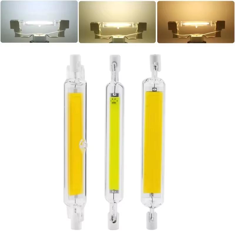

1Pcs Dimmable R7S COB LED Glass Tube 118MM 5W 7W 10W 15W 28W LED Light Bulb AC 220V-240V LED Lamps Warm/White/Neutral Light 28W&Yes&1PCS