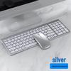 Rechargeable Silent Wireless Bluetooth Keyboard & Mouse Set for iPad, Laptop, and Desktop.