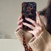 Retro Amber Leopard Print Lanyard for iPhone11Promax Apple 11 Mobile Phone Case 11 Simple 11 Female 11 Soft