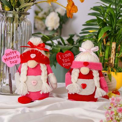 2022 Nuovo Simpatico Gnomo Rosa Festa della Mamma Peluche Gnomi Adorabile Nano Senza Faccia Per Mamma Decorazione Domestica da Festa Ornamenti Gnomi
