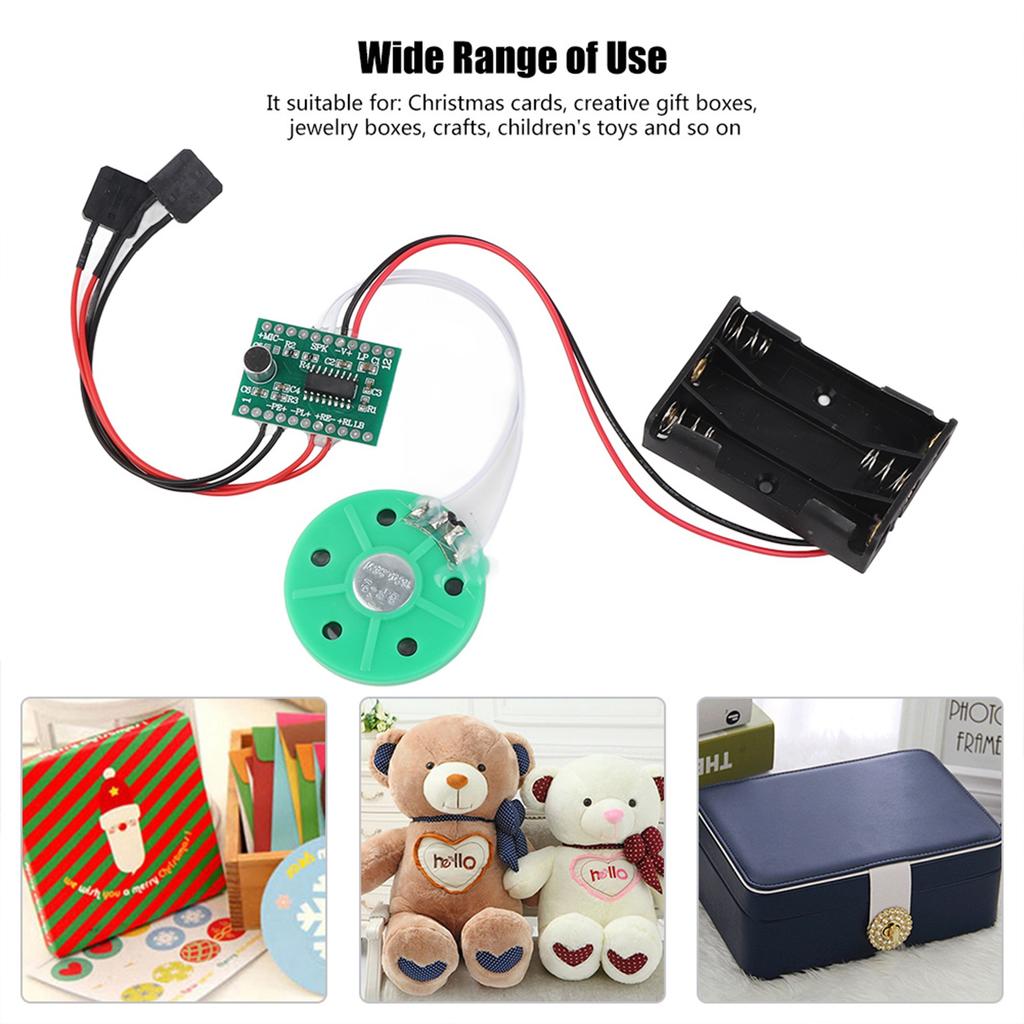 60-second Recording Playback DIY Voice Greeting Card Module Cable Extened 10CM