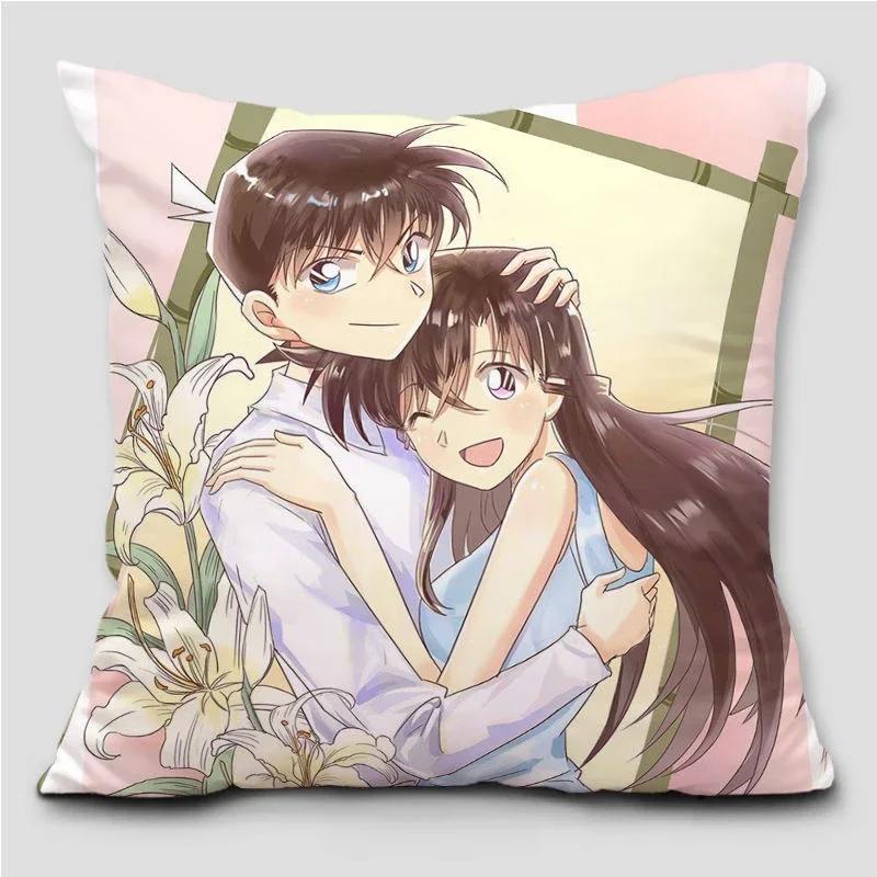Garip Soyguncu Kidd Conan Yastık Adı Dedektif Conan Kudo Shinichi Gri Baskılı Yastık Kılıfı