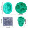24TE DIY Fondant Moulds Clay Molds Soap Mould DIY Marine Life Series Modeling Moulds Silicone Material for Kitchen DIY Baking
