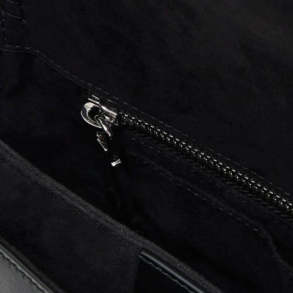 Emporio Armani Classic Logo Leather Shoulder Bag Women Shoulder Bag Black EW002806AF176551UC001