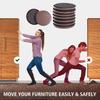 4Pcs Round Furniture Slider Carpet Hardwood Floor Furniture Mover Reusable Heavy Duty Furniture Sofa Bed Table Desk Floor Protector Moving Pad
