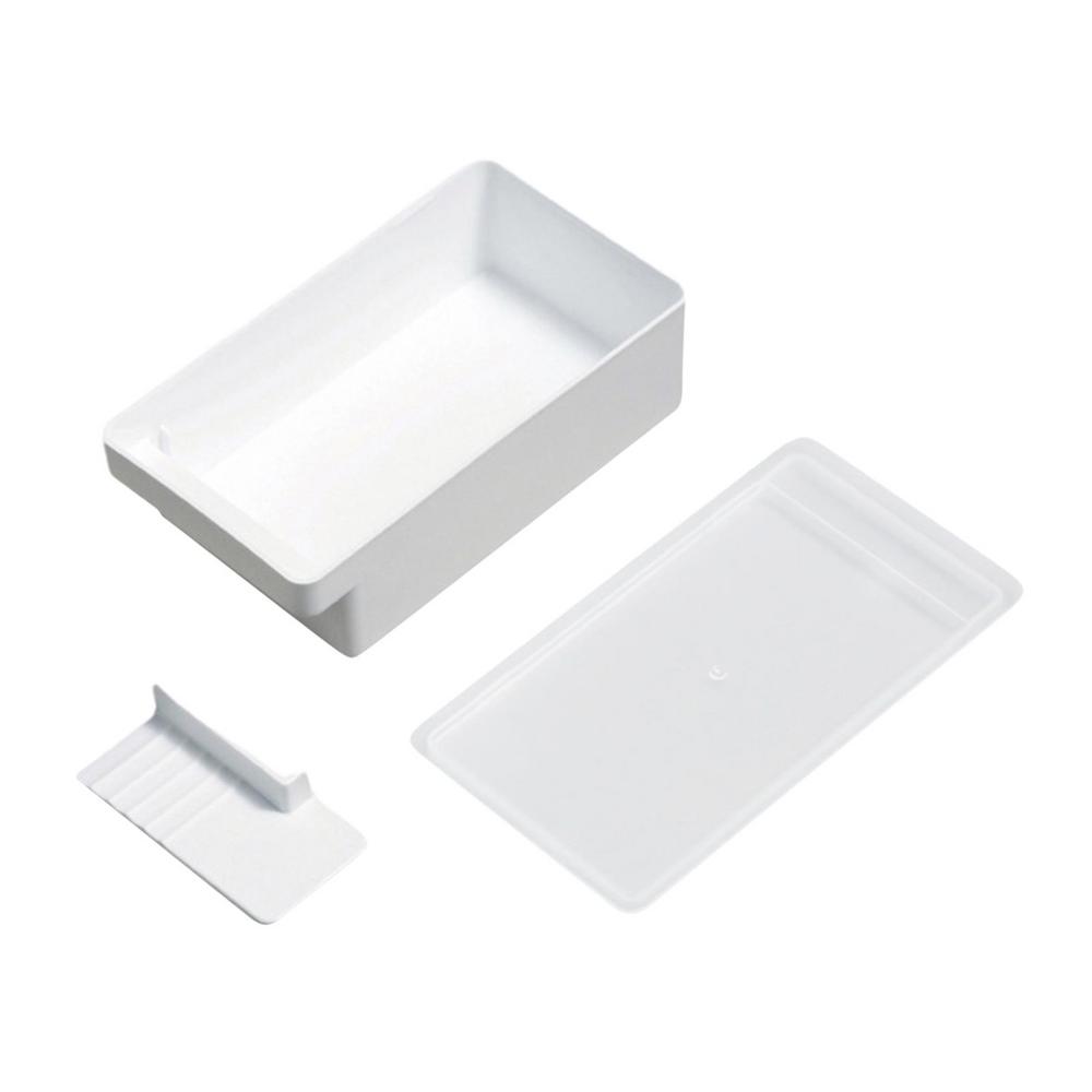 

Butter Cutter Box Unbreakable Butter Dish with Clear Lid and Cutter Space-Saving and Easy Cutting Safe Butter Keeper Tray белый