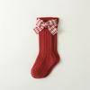 Bowknot Toddler  Hosiery Casual Bow Middle Tube Socks New Red Socks  Children