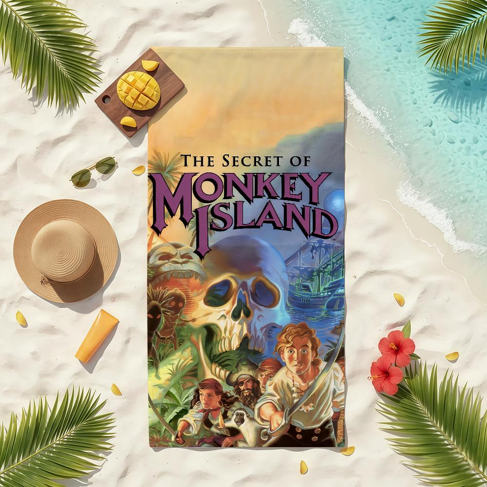 Hra Návrat k Monkey Island Ručník Měkký Bazén Dárek Na Cestování Posilovna Sprcha Kempování Rychleschnoucí Sportovní Plážové Ručníky