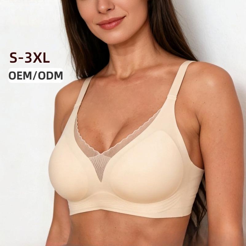 Seamless Mesh Wireless Bra for Women Gathered Lifting Anti-Sagging Comfort Intimates for Small Bust