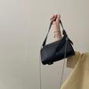 IELGY Niche Design Black Trendy Chain Bag Wild Fashion Foreign Style Single Shoulder Bag Messenger Bag