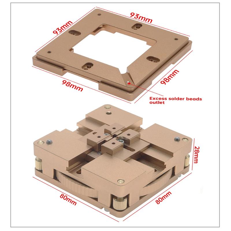 Aluminium Alloy BGA Reballing Station Kit BGA Reballing Station BGA Universal Reballing Station 80/90MM Reball Fixture Magnet
