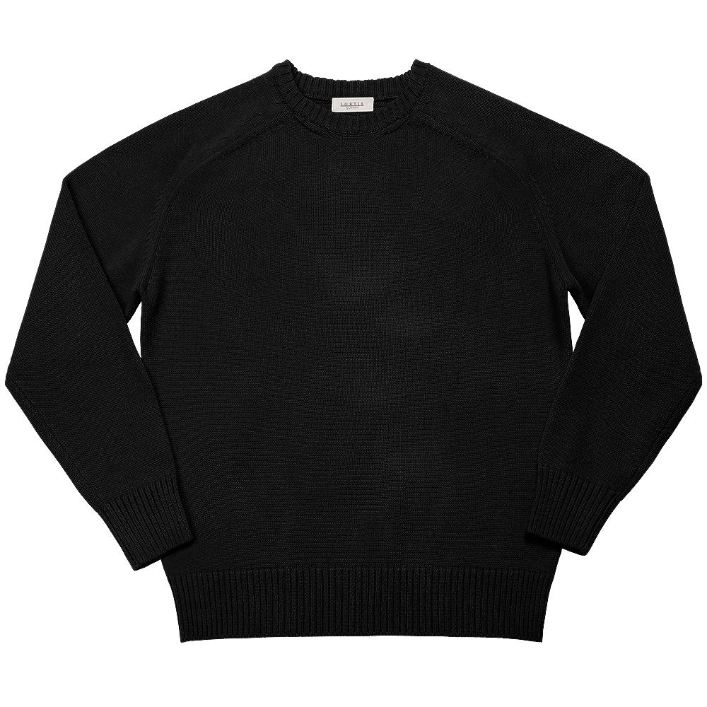 Solti Saddle Crew Neck Knit (Black)